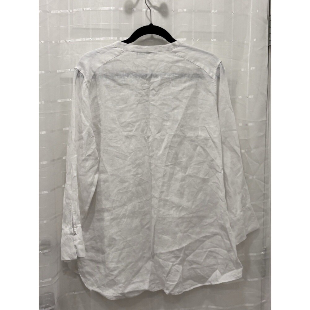 Zara Basic White Button Front Blouse | Long Sleev… - image 2